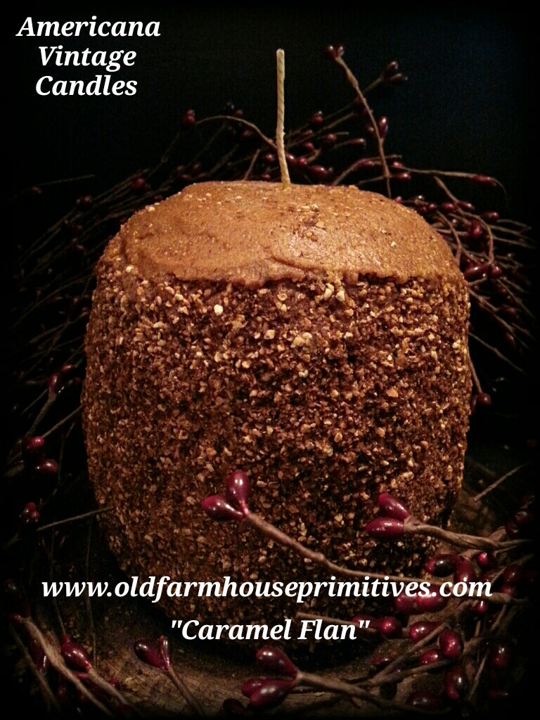 #AVC8 Primitive CARAMEL FLAN Americana Vintage Candles (Made In USA) BACK IN STOCK!