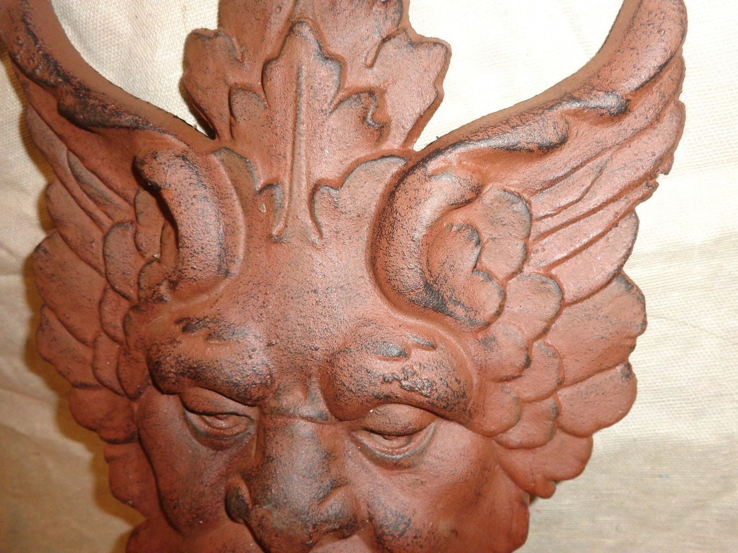 Cast Iron - Gothic Face Hanging Decor / Wall Art