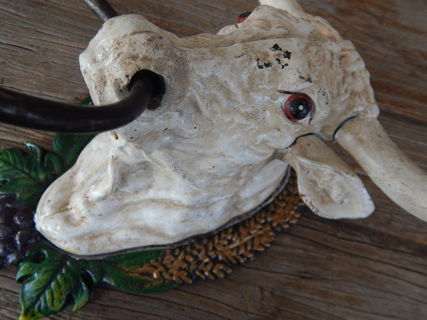 Cast Iron Towel Ring - Long Horn Bull