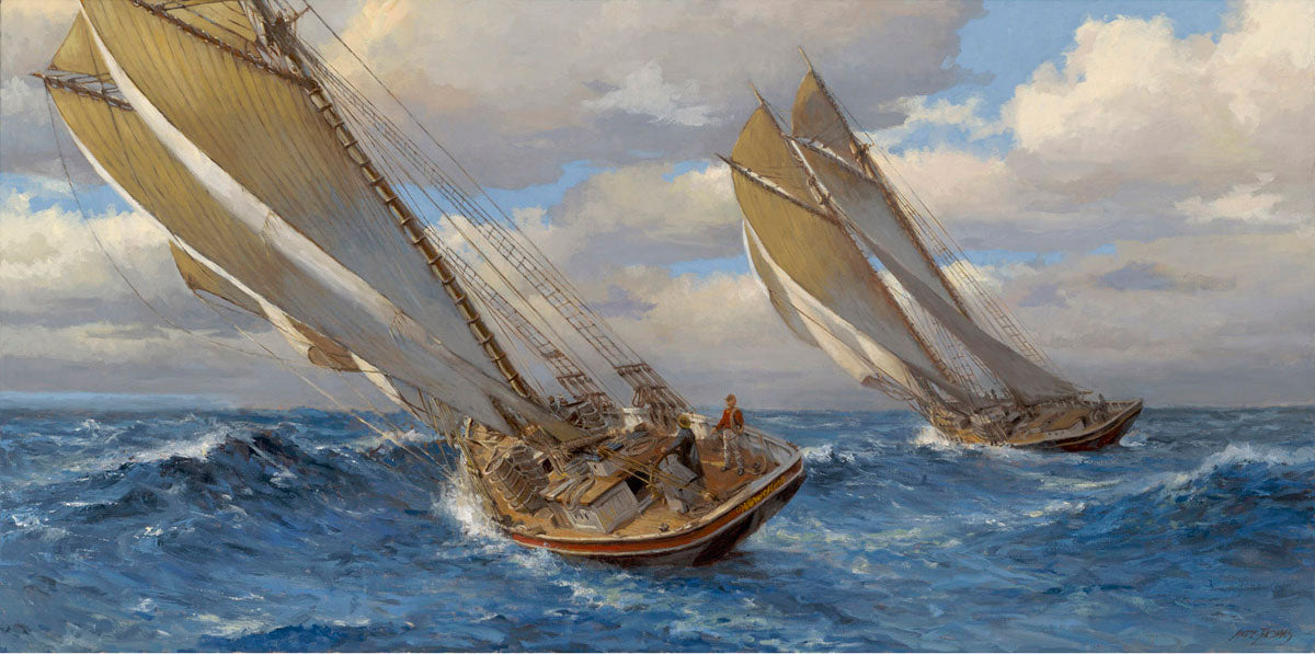 Captains Courageous Sailing Art by Andy Thomas