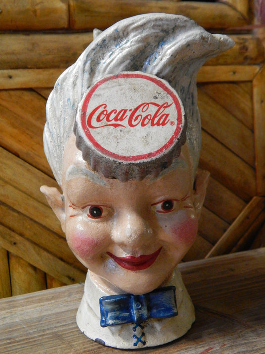 Coca Cola  Cast Iron Bank - Coca-Cola Coke Head