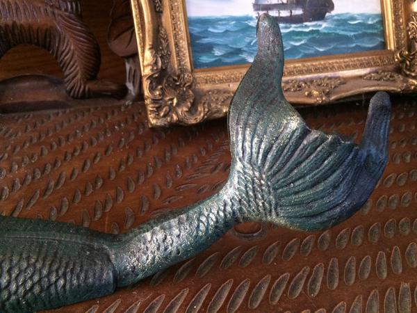 Cast Iron Mermaid - Laying Front Small Mermaid
